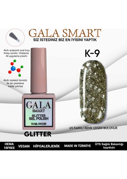 Glitter Kalıcı Oje 10 ml K-09