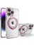 Apple iPhone 14 Pro Uyumlu Kılıf Zebana Manyetik Standlı Most Silikon Kılıf (Kablosuz Şarj Destekli) Rose Gold 1