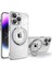 Apple iPhone 13 Pro Uyumlu Kılıf Zebana Manyetik Standlı Most Silikon Kılıf (Kablosuz Şarj Destekli) Gri 1