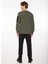 Haki Erkek Bisiklet Yaka Baskılı Sweatshirt D3WM-SWT38 4