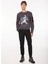 Füme Erkek Bisiklet Yaka Baskılı Sweatshirt D3WM-SWT38 1
