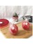 2'li Frambuaz Kokulu Kırmızı Top Mum/candle 8 cm Çap 2