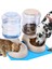 Besleyiciler 2 Paket Otomatik Kedi Besleyici ve Su Sebili, Küçük Orta Köpek Evcil Hayvanlar Köpek Yavrusu Büyük Kapasiteli Için Pet Mama Mat ile Set (Yurt Dışından) 1