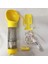 Sarı 300 ml Yiyecek Kutusu Yok 4 In 1 Taşınabilir Kedi Köpek Su Şişesi Mama Besleyici Tiryakisi Kaka Dağıtıcı Açık Pet Suluk Seyahat Şişe Köpek Aksesuarları Kaynağı (Yurt Dışından) 1