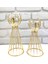 Gold Kaplama Metal 2'li Set Salon Olimpiyat Model Kristal Cam Toplu Aksesuar Dekorasyon Biblo 3