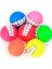 Sarı 7.5 cm Pet Kedi Squeak Oyuncaklar Kırmızı Sarı Top Diş Çiğneme Sesi Komik Açık Köpek Oyuncakları (Yurt Dışından) 3