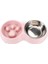 Pembe 32X5 cm Pet Köpek Kase Anti-Boğulma Paslanmaz Çelik Çift Kaseler Kedi Yavrusu Için Kaymaz Yavaş Besleyici ve Içme Suyu Bulaşık Evcil Hayvan Malzemeleri (Yurt Dışından) 1