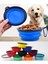 Mavi 1000ML 350 - 650 - 1000ML Büyük Katlanabilir Köpek Pet Katlanır Silikon Kase Açık Seyahat Taşınabilir Köpek Maması Kabı Besleyici Bulaşık Kase (Yurt Dışından) 2