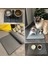 Siyah 80X60 cm Pet Placemat Kedi Köpek Maması Kedi Besleme Mat Köpek Besleyici Ped Kediler Köpekler Kase Paspaslar Pet Yavru Köpek Içme ve Besleme Malzemeleri (Yurt Dışından) 4