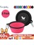 Pink-1 Adet 350ML 1000ML/350ML Büyük Katlanabilir Köpek Pet Katlanır Silikon Kase Açık Seyahat Taşınabilir Köpek Maması Kabı Besleyici Bulaşık Kase 2 Adet (Yurt Dışından) 2