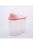 Pembe 1.9l 2.5l Kapasiteli Pet Gıda Organizatör Plastik Saklama Kabı Ölçüm Fincan Dekantör Şişe Ağzı Mühür Toka Köpek Kedi Tahıl Dağıtıcı Tankı (Yurt Dışından) 1
