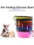 Siyah 1500 ml 650 ml Katlanabilir Köpek Kase Pet Katlanır Silikon Kase Açık Seyahat Taşınabilir Köpek Suluk Köpekler Için Yiyecek Kasesi Kedi Besleyici (Yurt Dışından) 2
