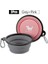 Pembe Gri 350ML 1000ML/350ML Büyük Katlanabilir Köpek Pet Katlanır Silikon Kase Açık Seyahat Taşınabilir Köpek Maması Kabı Besleyici Bulaşık Kase 2 Adet (Yurt Dışından) 1