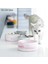 Beyaz Pembe Set M - 850ML Büyük Düz Yüzlü Kediler Yavru Köpekler Için Evcil Hayvan Besleyici Mermer Seramik Köpek Kasesi Ahşap Standlı Kedi Maması ve Su Kasesi Tabağı Ağır Ağırlık (Yurt Dışından) 3