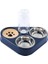 Mavi S 500 ml 3 In 1 Pet Köpek Kedi Kase Otomatik Besleyici Kedi Mama Kasesi Su Çeşmesi Çift Kase Içme Yükseltilmiş Standı Çanak Kaseler (Yurt Dışından) 1