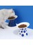 Mavi 135X135X110MM Kedi Yükseltilmiş Seramik Kase Iskandinav Küçük Köpekler Gıda Su Besleme Kaseleri Pet Kaymaz Boyun Koruma Yüksek Ayak Içme Yeme Besleyiciler (Yurt Dışından) 3