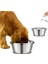 30CM Paslanmaz Çelik Köpek ve Kedi Kaseleri Ağır Hizmet Tipi Yedek Besleyici Kase Metal Yiyecek ve Su Tabakları 7.8/9.4/11/11.8 Inç (Yurt Dışından) 1
