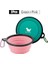 Yeşil Pembe 350ML 1000ML/350ML Büyük Katlanabilir Köpek Pet Katlanır Silikon Kase Açık Seyahat Taşınabilir Köpek Maması Kabı Besleyici Bulaşık Kase 2 Adet (Yurt Dışından) 1