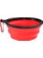 350 ml Kırmızı 2 In 1 Pet Seyahat Su Şişesi Katlanabilir Köpek Besleme Kasesi Içecek Kupası Gıda Kabı Silikon Açık Taşınabilir Köpek Kedi Besleyici (Yurt Dışından) 2