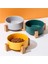 Sarı M - 850ML 400/850ML Büyük Kapasiteli Seramik Köpekler Kase Kedi Maması Ahşap Standlı Su Kaseleri Dökülmez Pet Yükseltilmiş Besleme Köpek Besleyici (Yurt Dışından) 2
