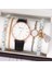 Siyah 5 Adet Kadın Saatler Set Yeni Gül Altın Yeşil Bayanlar Bilezik Izle Kol Saati Bayan Kuvars Elbise Saat Bayanlar Feminino Reloj (Yurt Dışından) 1