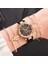 Pembe Yeni Quartz Saat Kadın Bilezik Saat Seti Beş Parçalı Alaşım Kayış Lüks Mıknatıs Toka Kol Saatleri Saat 2020 Orologio Donna (Yurt Dışından) 2