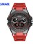 Siyah Smael Elektronik Saat Erkekler Için Çift Zaman Göstergesi Ordu Spor Dijital Kol Saati Kronograf Otomatik Tarih LED Erkek Kuvars Saat (Yurt Dışından) 4