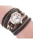 Siyah Üst Marka Lüks Vintage Deri Bilezik Izle Kadın Kız Saatler Saat Kol Saati Retro Elbise Reloj Mujer Montre Femme * L (Yurt Dışından) 1