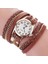 Siyah Üst Marka Lüks Vintage Deri Bilezik Izle Kadın Kız Saatler Saat Kol Saati Retro Elbise Reloj Mujer Montre Femme * L (Yurt Dışından) 4