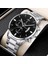 Siyah Altın Reloj Hombre Moda Erkekler Paslanmaz Çelik Izle Lüks Takvim Kuvars Kol Saati Iş Adam Saatler Saat Montre Homme (Yurt Dışından) 5