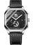 Gümüş Siyah Kare Chronograph 2023 Rahat Moda Spor Kol Saati Erkekler Için Deri Saat Lüks Iş Kol Saati Su Geçirmez Tarih Izle (Yurt Dışından) 1