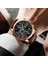 L Gül Altın Beyaz Erkek Saatler Lıge Chronograph Üst Marka Lüks Deri Bilek Izle Erkekler Için Moda Spor Su Geçirmez Kuvars Saat Kronometre Hediye (Yurt Dışından) 5