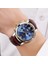 Altın Mavi S Lıge Chronograph Quartz Saat Erkekler Için Spor Su Geçirmez Tarih Lüks Deri Izle Analog Saat Erkek Saatler Iş Kol Saati (Yurt Dışından) 4