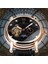 Rg Beyaz Forsining Eğlence Trendy Buzlu Out Izle Erkekler Için Lüks Mekanik Deri Kayış Ay Fazı Aydınlık Işaretçiler Tourbillion Unisex (Yurt Dışından) 3