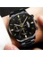 Siyah Gül Altın Set Reloj Hombre Moda Erkekler Paslanmaz Çelik Izle Lüks Takvim Kuvars Kol Saati Adam Için Iş Saatleri Saat Montre Homme (Yurt Dışından) 4
