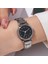Gül Altın Siyah 2 Moda Kadınlar Basit Saatler Gümüş Yuvarlak Arama Bilezik Izle Bayanlar Iş Gündelik Elbise Saat Kuvars Kol Saati Reloj Mujer (Yurt Dışından) 3