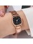 Gül Altın Siyah 2 Moda Kadınlar Basit Saatler Gümüş Yuvarlak Arama Bilezik Izle Bayanlar Iş Gündelik Elbise Saat Kuvars Kol Saati Reloj Mujer (Yurt Dışından) 5