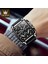 Siyah Olevs Erkekler Kuvars Saatler Chronograph Su Geçirmez Spor Izle Lüks Marka Deri Band Takvim El Saati Erkek Siyah Kadran (Yurt Dışından) 4