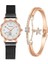2pcs Mıknatıs Siyah B Gaiety Marka 2ADET Set Gündelik Saat Kadınlar Için Taklidi Bileklik Saat Deri Bayan Bilek Saati Basit Elbise Gfit Montre Femme (Yurt Dışından) 1
