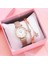 2pcs Mıknatıs Siyah B Gaiety Marka 2ADET Set Gündelik Saat Kadınlar Için Taklidi Bileklik Saat Deri Bayan Bilek Saati Basit Elbise Gfit Montre Femme (Yurt Dışından) 2