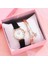 2pcs Mıknatıs Siyah B Gaiety Marka 2ADET Set Gündelik Saat Kadınlar Için Taklidi Bileklik Saat Deri Bayan Bilek Saati Basit Elbise Gfit Montre Femme (Yurt Dışından) 4