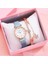 2pcs Mıknatıs Siyah B Gaiety Marka 2ADET Set Gündelik Saat Kadınlar Için Taklidi Bileklik Saat Deri Bayan Bilek Saati Basit Elbise Gfit Montre Femme (Yurt Dışından) 5
