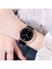 D Kadın Saatler Pu Deri Bant Siyah Kadran Analog Kol Saati Kadın Bilezik Saatler Kristal Saat Hediye Dijital Saat Reloj (Yurt Dışından) 2