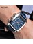 Kara Kutu Megir Dikdörtgen Kadran Deri Kayış Izle Erkekler Için Rahat Mavi Kronograf Kuvars Saatler Erkek Kol Saati Montre Reloj Часы Мужские (Yurt Dışından) 5