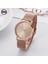 Gül Altın Kadın Bilezik Izle Lüks Marka Kuvars Bayan Elbiseler Bilek Saatler Gümüş Çelik Hasır Kadın Izle 36MM Su Geçirmez Saat Xfcs (Yurt Dışından) 5
