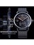GMT1126-3 Kazanan Siyah Erkek Mekanik Saatler Basit Ince Ince El Rüzgar Analog Paslanmaz Çelik Hasır Bant Kol Saatleri Saat Izle Montre (Yurt Dışından) 3