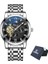 Gümüş Kara Kutu Chenxi Yeni Saatler Mekanik Otomatik Izle Erkekler Su Geçirmez Tourbillon Spor Saat Paslanmaz Çelik Kol Saati Relogio Masculino (Yurt Dışından) 1