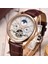 Quartz Saat Altın Lıge Marka Klasik Erkek Retro Saatler Otomatik Mekanik Saat Tourbillon Saat Hakiki Deri Su Geçirmez Askeri Kol Saati (Yurt Dışından) 3