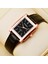 Stil 6 2022 Yeni Kare Erkek Saat Gül Altın Gümüş Kasa Erkek Saatler Moda Lüks Marka Deri Band Kuvars Saat Montre Homme Vintage (Yurt Dışından) 4