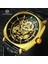 Kahve Rg Beyaz Forsınıng Altın Izle Kraliyet Erkek Saatler Top Marka Lüks 2020 Otomatik Mekanik Deri Kayış Saatler Reloj Hombre (Yurt Dışından) 2